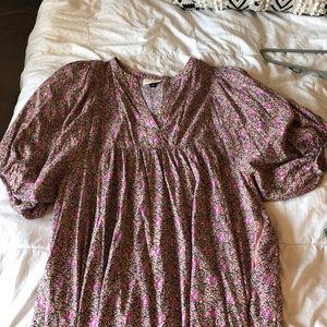 Universal Thread (target) Floral Puff Sleeve Maxi